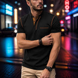American Casual Quick Dry Button Henley Polo Shirt