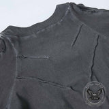 American Deconstructed V-Shaped Hem Slim Top