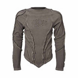 American Deconstructed V-Shaped Hem Slim Top