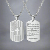 American Flag Cross Military Brand Stainless Steel Pendant | Gthic.com