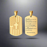 American Flag Cross Military Brand Stainless Steel Pendant | Gthic.com