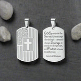 American Flag Cross Military Brand Stainless Steel Pendant | Gthic.com