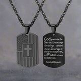 American Flag Cross Military Brand Stainless Steel Pendant | Gthic.com