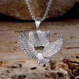 American Flag Eagle Stainless Steel Pendant | Gthic.com