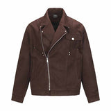 American Lapel Irregular Versatile Zipper Coat | Gthic.com