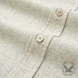 American Loose Lapel Old Money Style Linen Shirt