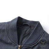 American Loose Solid Color Dropped Shoulders Jacket