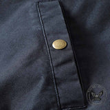 American Loose Solid Color Dropped Shoulders Jacket