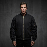 American Loose Solid Color Dropped Shoulders Jacket | Gthic.com