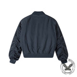 American Loose Solid Color Dropped Shoulders Jacket