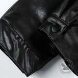 American Retro Fur Collar Versatile PU Leather Jacket