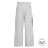 American Retro Gothic Cross Loose Hoodie Sweatpants Set