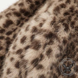 American Retro Leopard Ear Hooded Zip Fleece Jacket