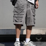 American Retro Loose Multi-Pocket Cargo Shorts