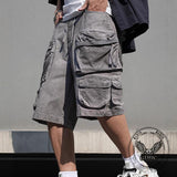 American Retro Loose Multi-Pocket Cargo Shorts