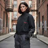 American Retro Stand-Up Collar Zip-Up Jacket | Gthic.com