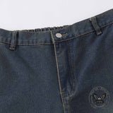 American Retro Star Patchwork Loose Denim Shorts