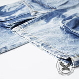 Pantalon Punk Homme en Coton Imprimé Crâne Patch