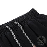American Star-Print Loose Wide-Leg Casual Pants
