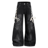 Pantalon Punk Homme en Coton Imprimé Crâne Patch