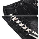Pantalon Punk Homme en Coton Imprimé Crâne Patch