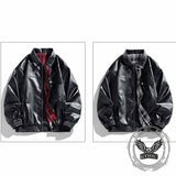 American Street PU Leather Loose Motorcycle Jacket 03 | Gthic.com