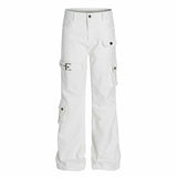 American Style Multi-Pocket Slim Fit Flared Overalls