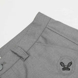 American Style Solid Color Wide-Leg Scimitar Pants