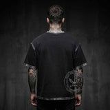 American Vintage-Style Skeletal Spine Print T-shirt | Gthic.com