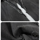 American Vintage Distressed Raw-Edge Scimitar Jeans