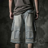 American Vintage Washed Loose-Fit Multi-Pocket Cargo Shorts | Gthic.com