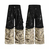 American Wasteland-Style Faux Two-Piece Cargo Pants | Gthic.com