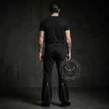 American Y2K Zipper Design Vintage Flared Jeans | Gthic.com