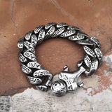 Ancient Egyptian Hieroglyphics Stainless Steel Bracelet | Gthic.com