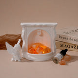 Angel Fireplace Crystal Aromatherapy Night Light Figurine