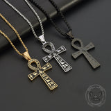 Ankh Cross Ancient Egyptian Symbol Stainless Steel Pendant | Gthic.com