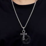 Colgante vikingo de acero inoxidable con cruz celta