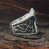 Archangel Michael Demon Slayer Sterling Silver Knight Ring