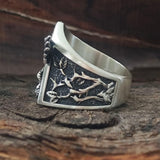 Archangel Michael Demon Slayer Sterling Silver Knight Ring