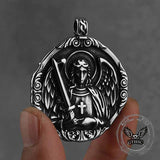 Archangel St. Michael Protects Us Stainless Steel Pendant | Gthic.com