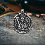 Archangel St. Michael Protects Us Stainless Steel Pendant