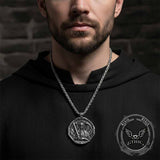 Archangel St. Michael Protects Us Stainless Steel Pendant | Gthic.com