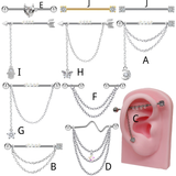 Arrow Chain Design Stainless Steel Industrial Piercing