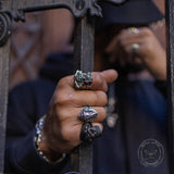 Auspicious Elephant Stainless Steel Animal Ring