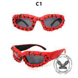 Avant-Garde Full-Frame Drip Glue PC Sunglasses | Gthic.com