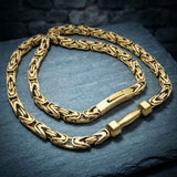 Barbell Dumbbell Byzantine Stainless Steel Bracelet