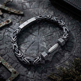 Barbell Dumbbell Byzantine Stainless Steel Bracelet
