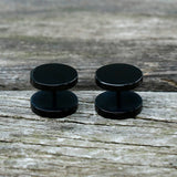 Barbell Stainless Steel Screw Stud Earrings | Gthic.com