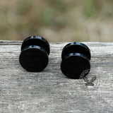 Barbell Stainless Steel Screw Stud Earrings | Gthic.com