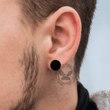 Barbell Stainless Steel Screw Stud Earrings | Gthic.com